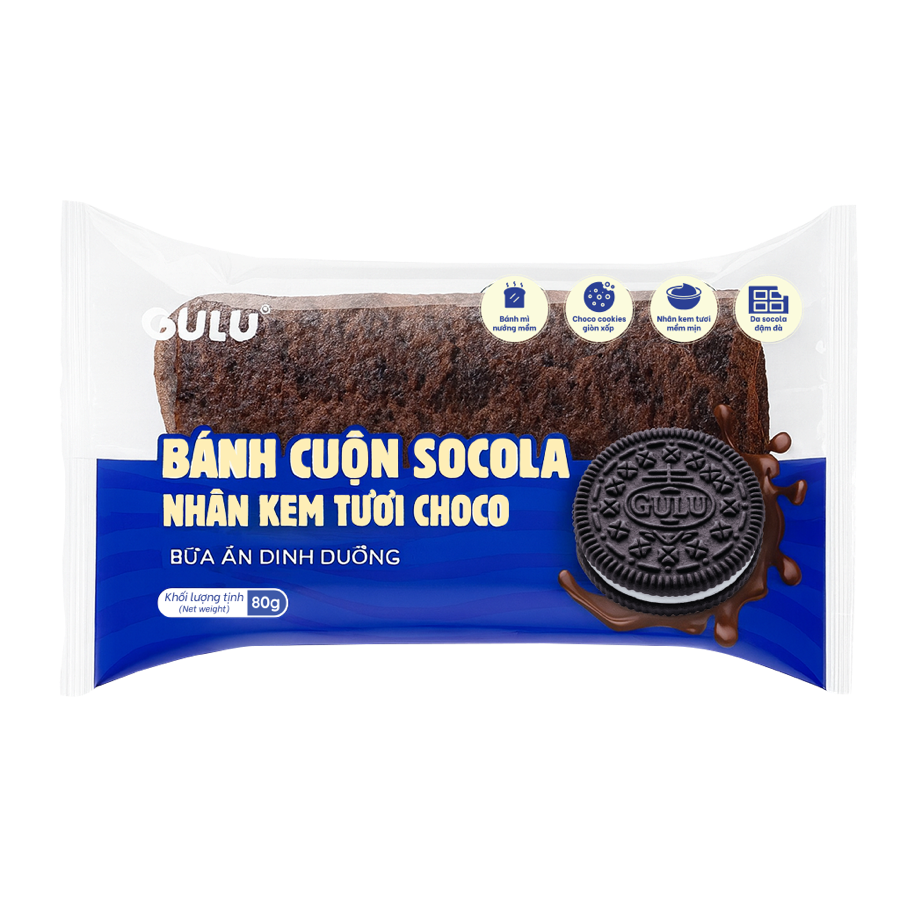 Bánh cuộn socola nhân kem tươi choco